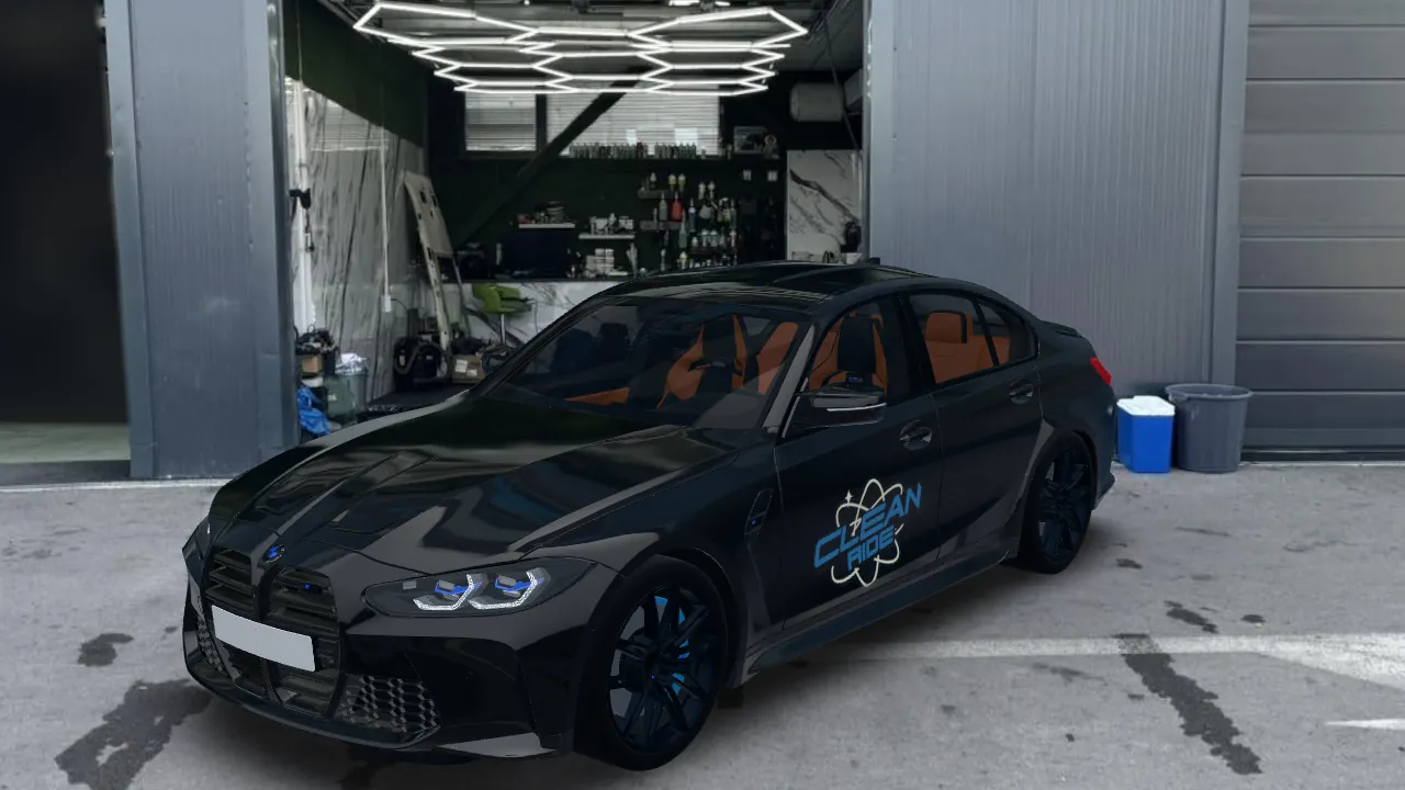 Автомобил след детайлинг пред студио Clean Ride в София
